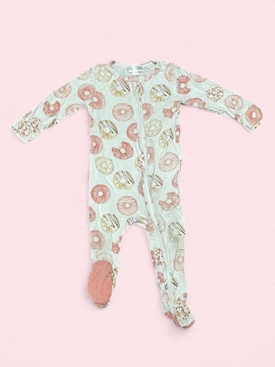 Emily And Oliver Other - Emily & Oliver Bamboo Footie Pajamas 6-9M Donut Print Zip Sleeper GUC